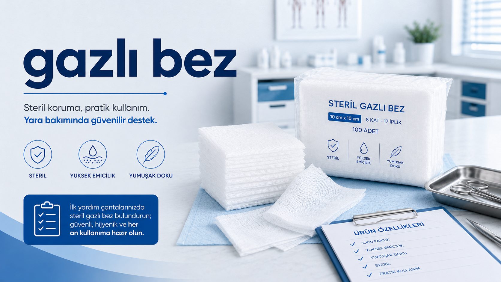 Gazlı Bez ile Güvenli Yara Bakımı ikinci görsel