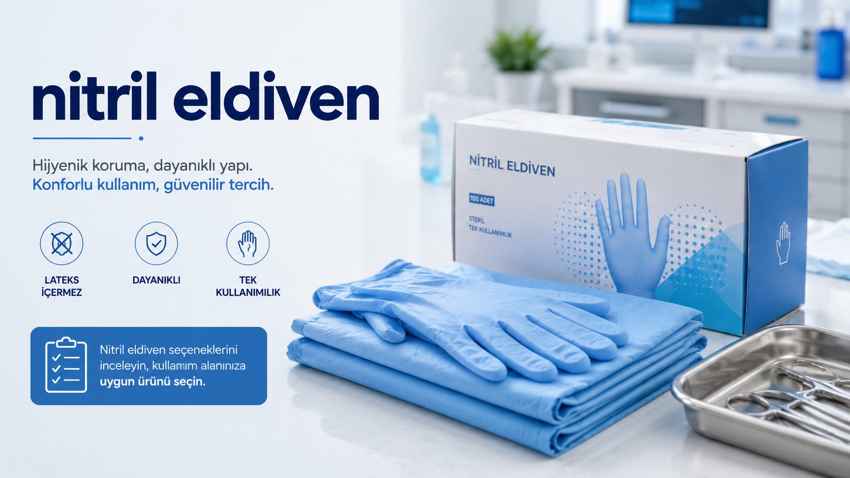 Nitril Eldiven ile Hijyenik ve Dayanıklı Koruma