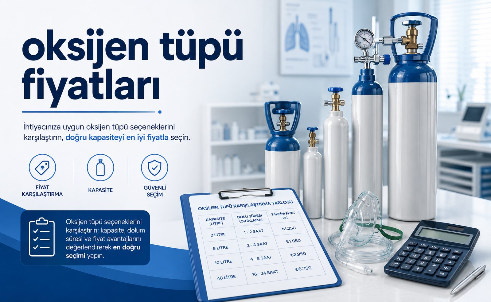 Oksijen Tüpü Fiyatları Hangi Özelliklere Göre Değişir?