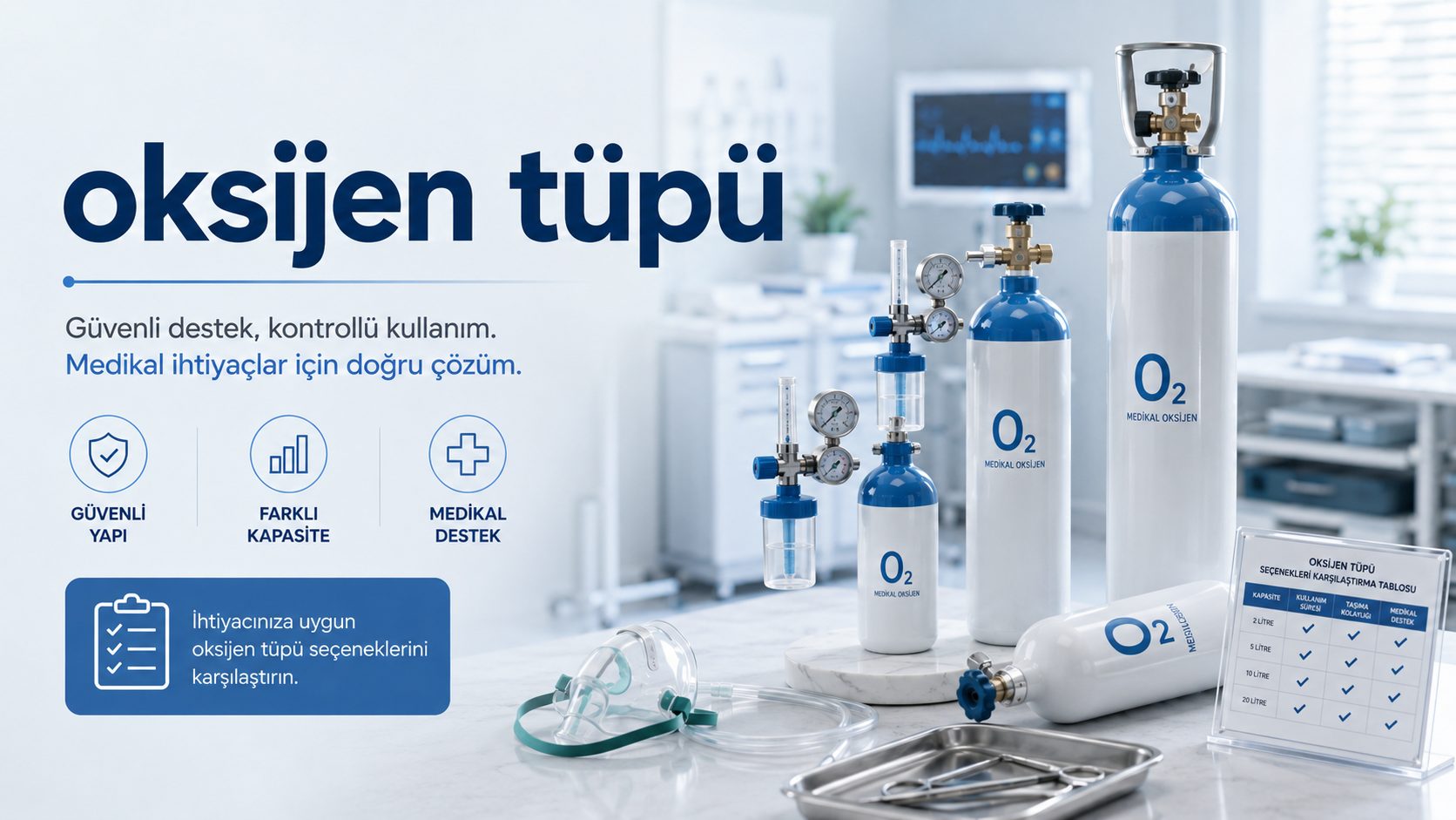 Oksijen Tüpü Kullanımı ve Medikal Destek Ürünleri ikinci görsel