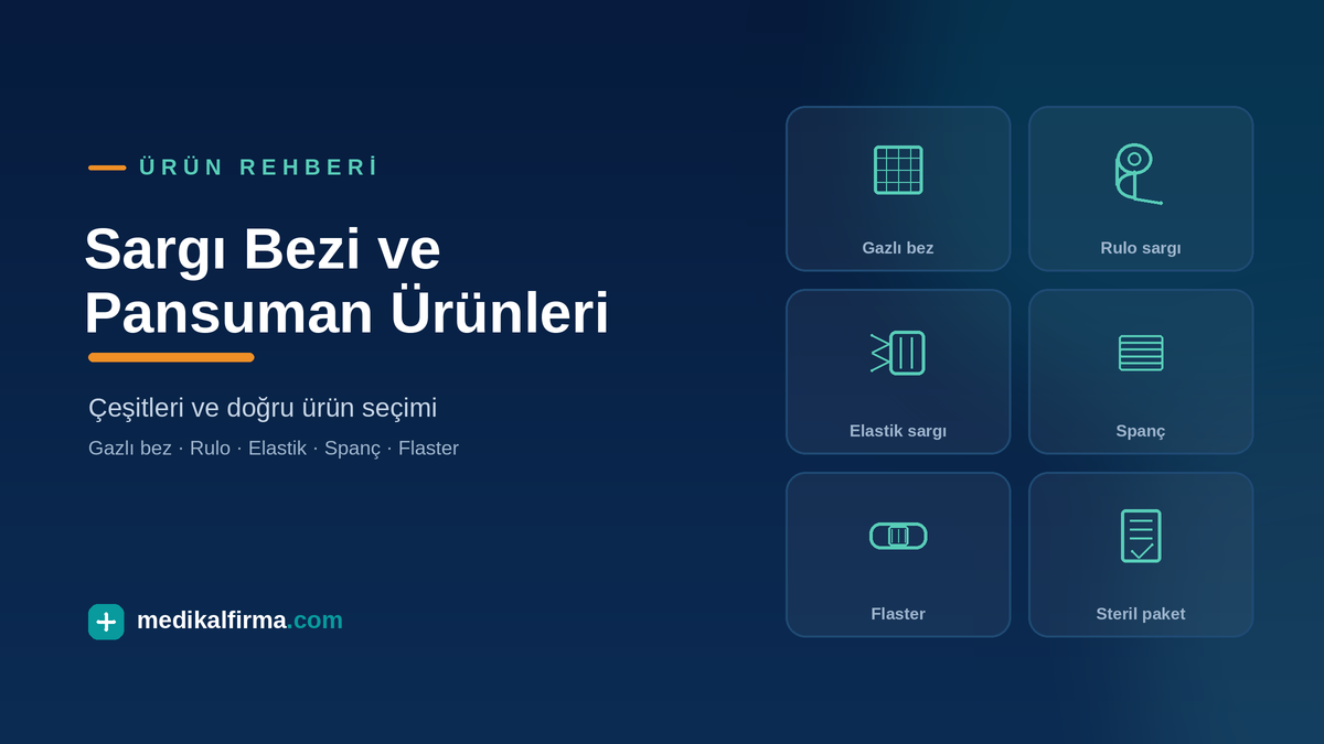 Sargı Bezi ve Pansuman Ürünleri Rehberi: Çeşitleri ve Seçimi